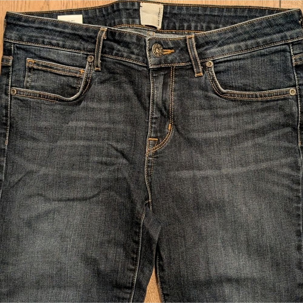 Rich & Skinny Womens 28 Slim Leg Jeans Dark Wash Designer Premium Denim Made USA - Picture 2 of 6